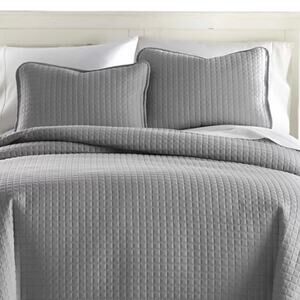 Southshore Fine Linens Oversized Lightweight 2 Pc Quilt Set Gray Twin
